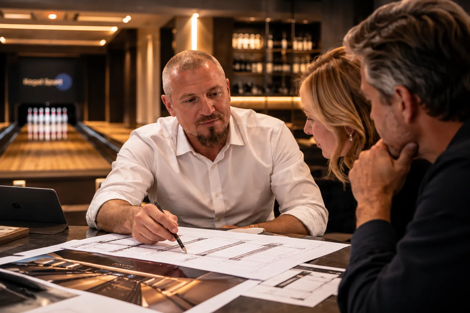 Kegel Sport bowling alley consultation and planning with clients